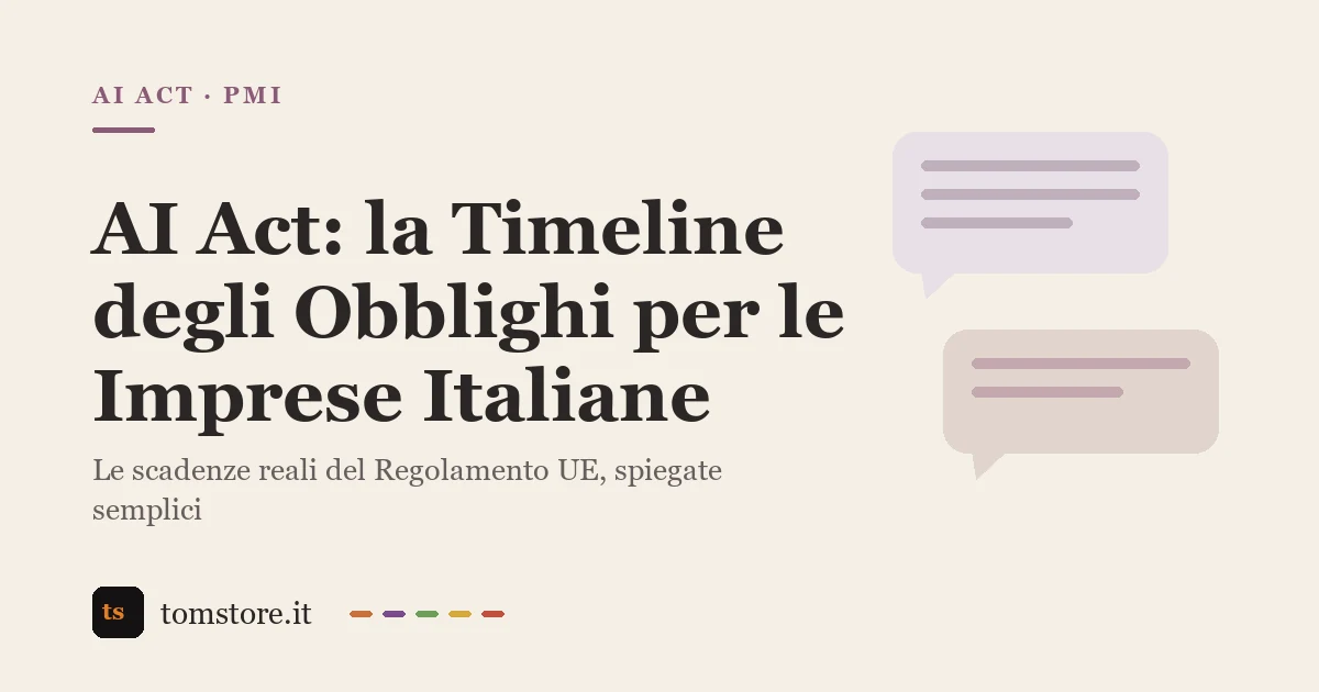 AI Act: la Timeline degli Obblighi per le Imprese Italiane